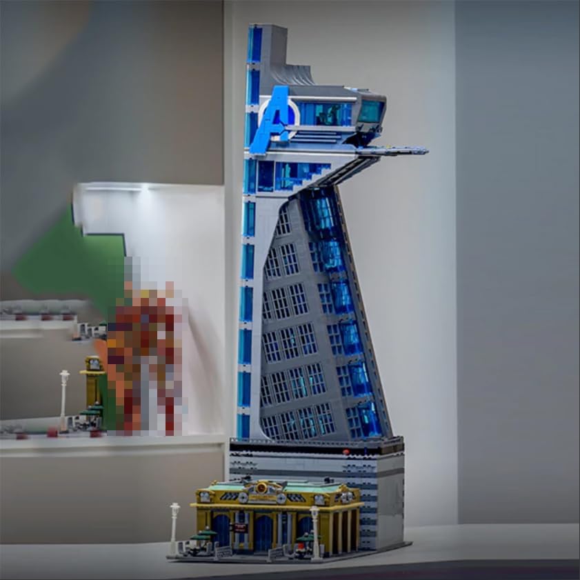 LED Light Kit for Compatible with Hero Tower Building Blocks Model,Movie Themed Scenes Building Sets,Ideas Present for Adult and Film Fans 5883 Pcs