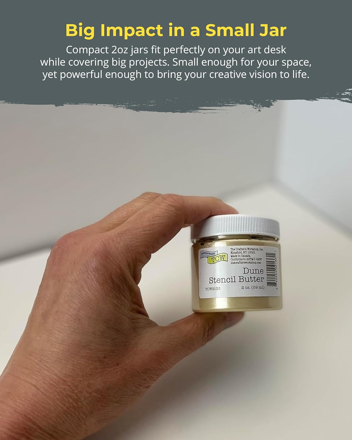 The Crafter's Workshop Stencil Butter - Coastal Acrylic Paint Set - Boutique Metallic Texture Paste for Art, Canvas, Journals, & Cards - 4 x 2oz Jars