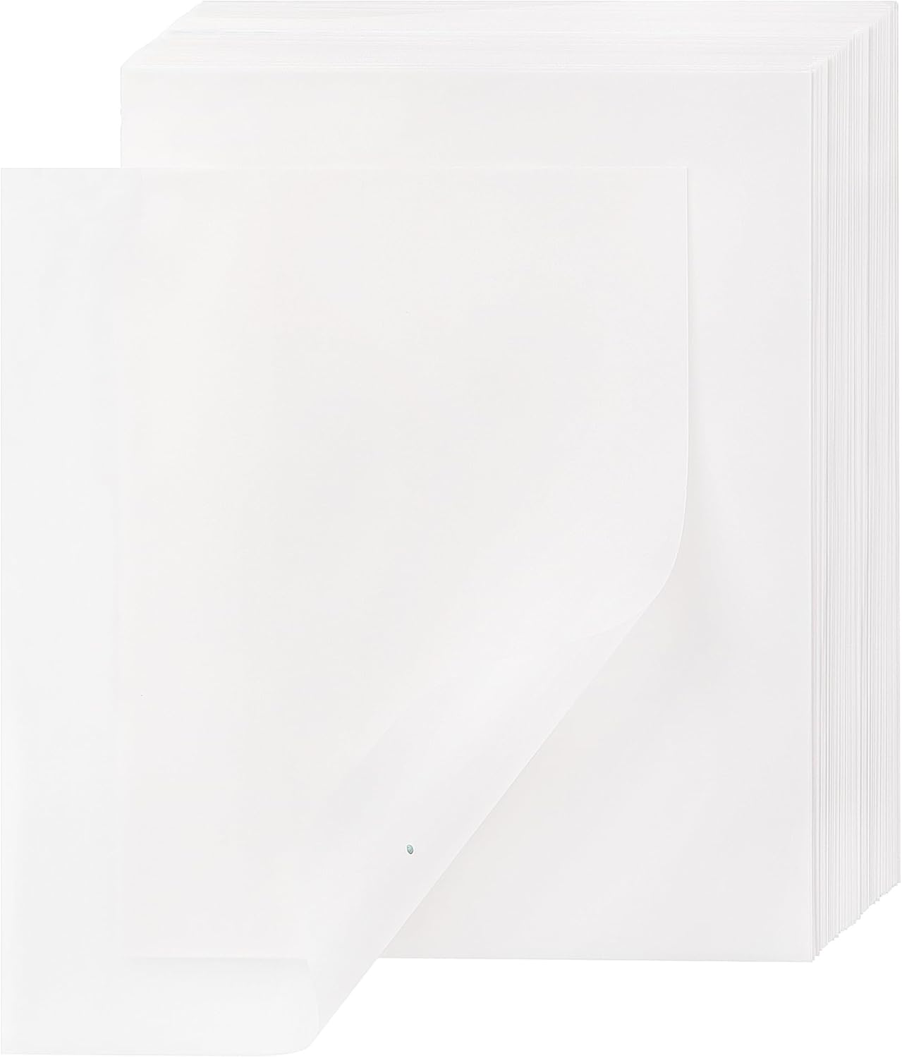 110 Sheets Transparent Vellum Paper - 8.5 x 11in 100GSM Translucent Matte Art Paper for DIY Printing Drawing Wedding Invitations Greeting Cards Decor Gift Wrapping PAP02TP110