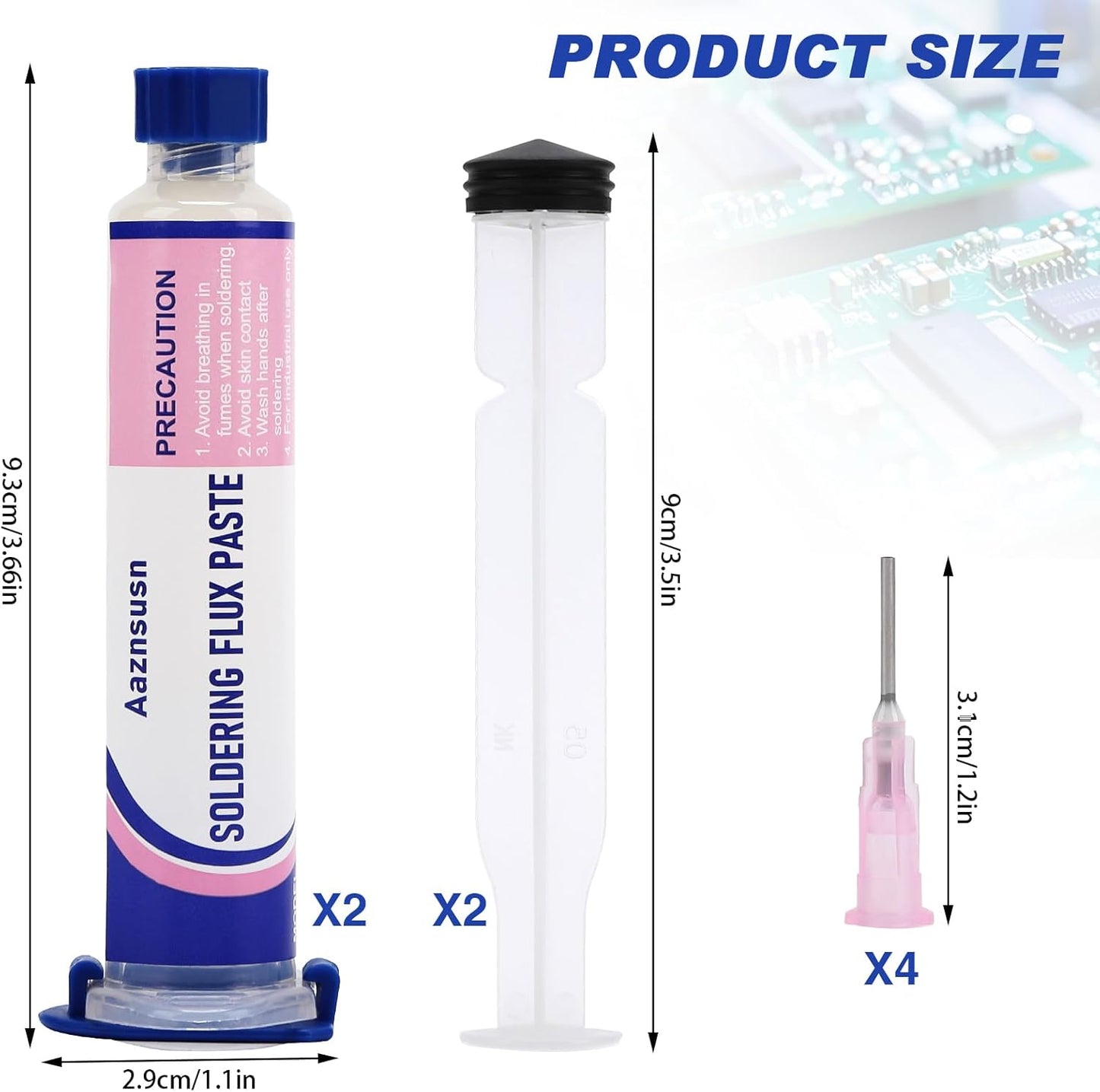 Solder flux for Electronics Soldering, No Clean Soldering Flux Paste (10CC) & Desoldering Wick (2pcs)