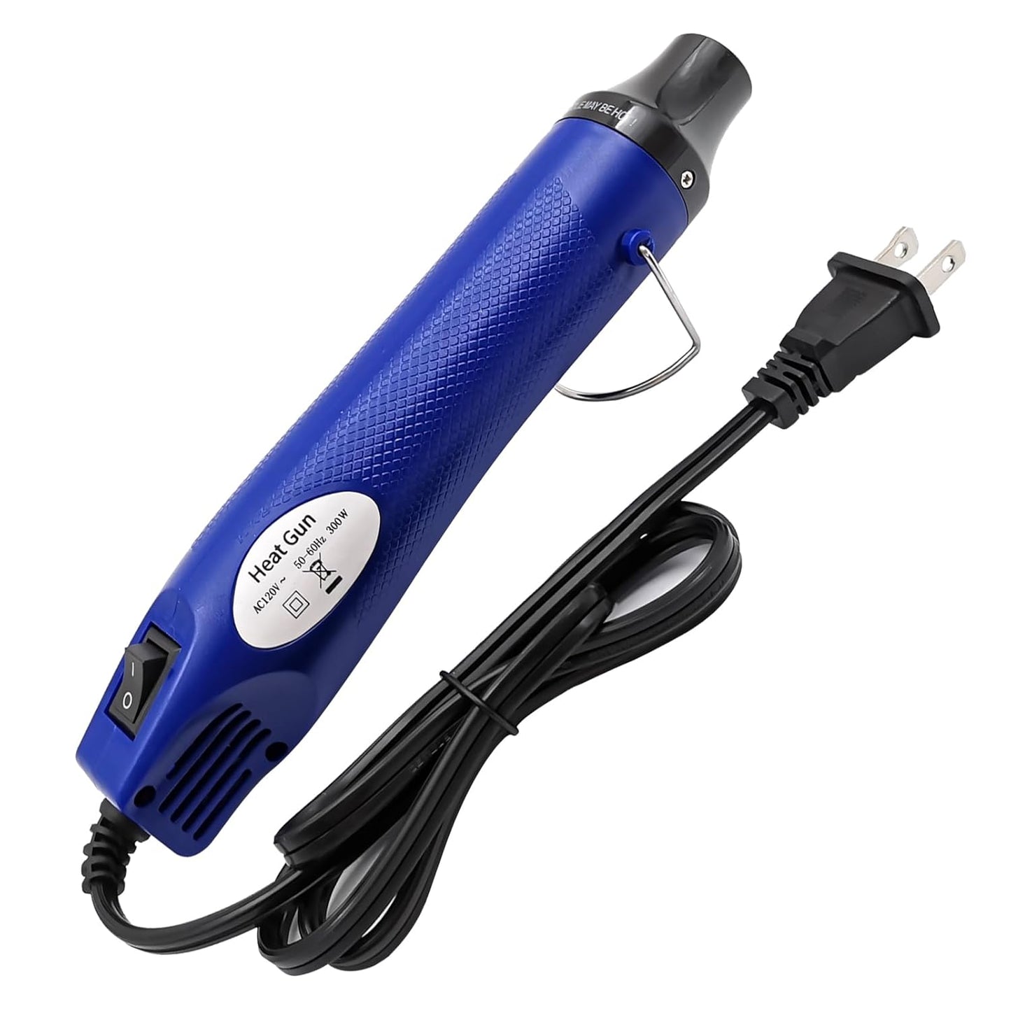 Mini Heat Gun, Portable Hot Air Gun Tool for DIY Crafts Heat Shrink Gun for Epoxy Resin, Embossing, Shrinking Wrapping Drying Paint Removing Stickers (Blue)