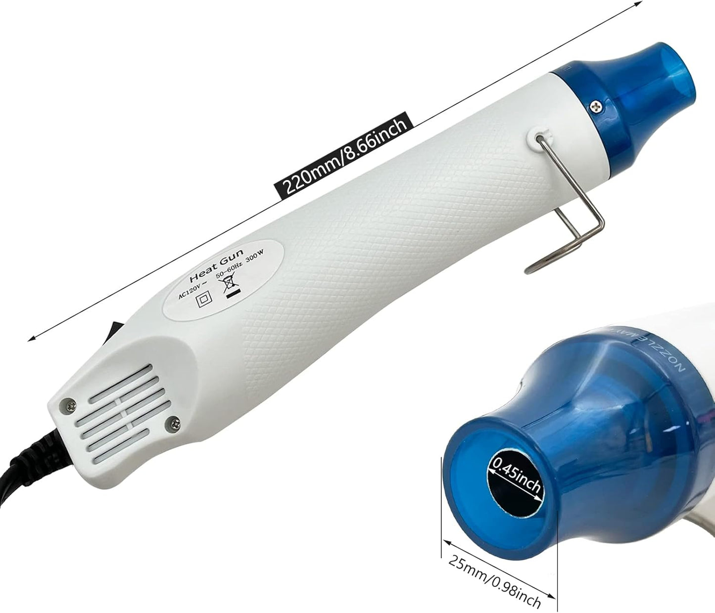 Heat Gun, Mini Hot Air Gun for DIY Crafts Portable Heat Air Gun Tool for Embossing Shrink Wrapping Drying Paint