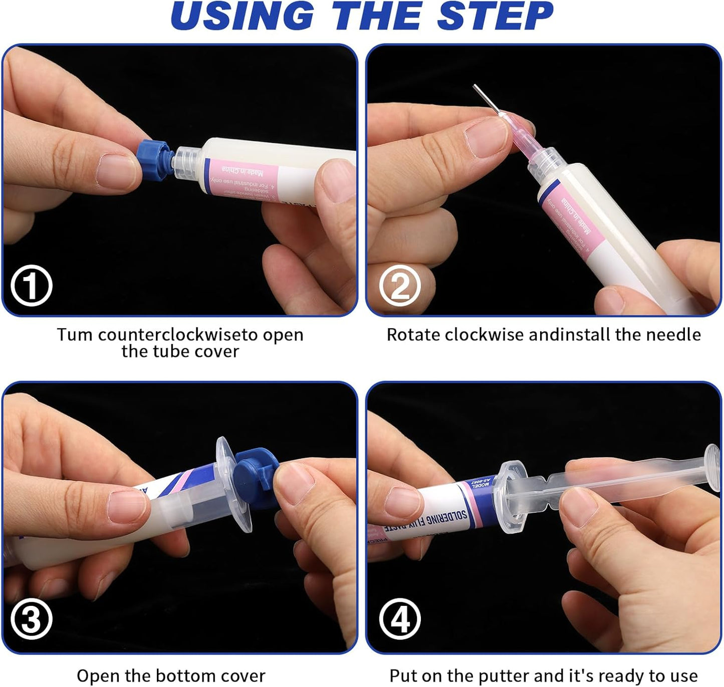 Solder flux for Electronics Soldering, No Clean Soldering Flux Paste (10CC) & Desoldering Wick (2pcs)
