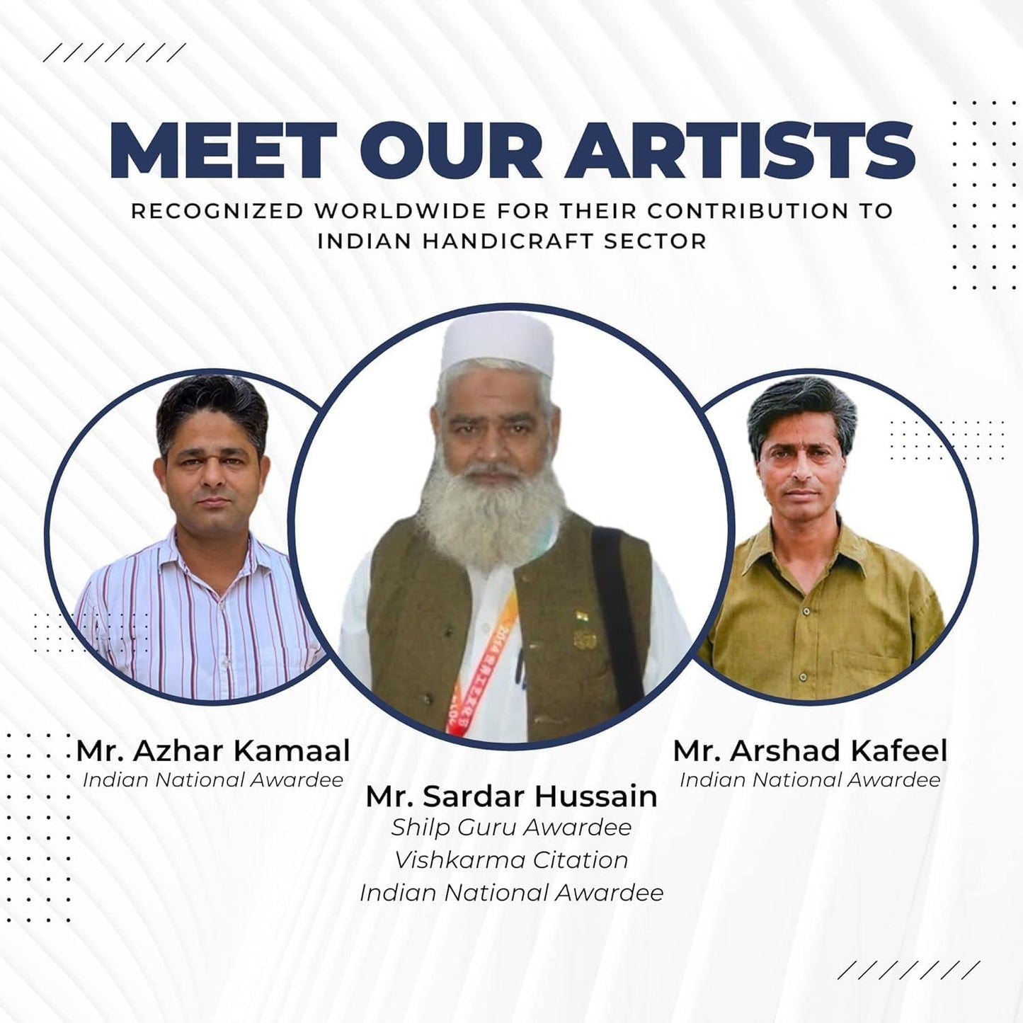 Wooden Block Stamp for Block Printing - Elephant Design Wooden Print Stamp Set of 5, Handcarved Indian Wood Stamps for Crafting on Fabric, Clay & Henna Tattoo HASHCART®