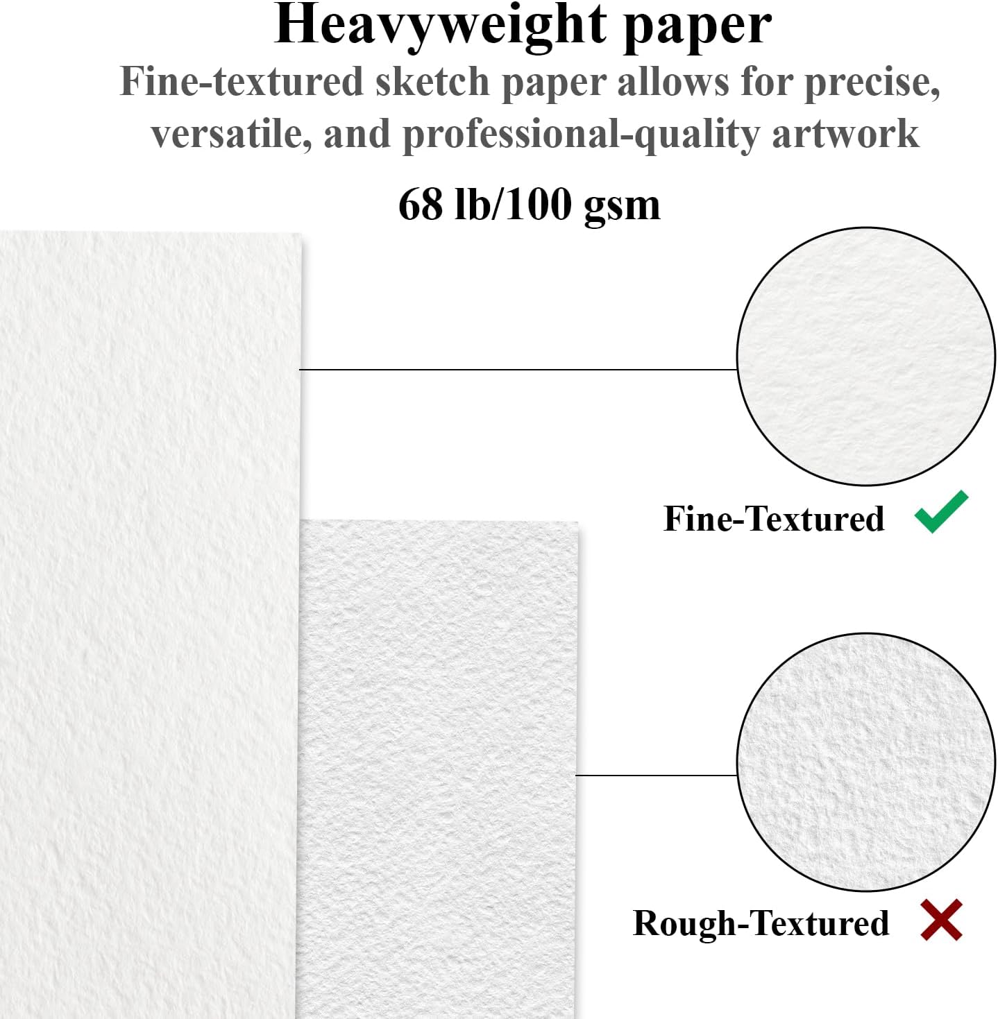 Sketch Book 11 x 14”, 100 Sheets Top Spiral Sketchbook, 68lb /100gsm Drawing Paper Pad, Sketch Pads for Drawing for Adults, Large Sketchbook.