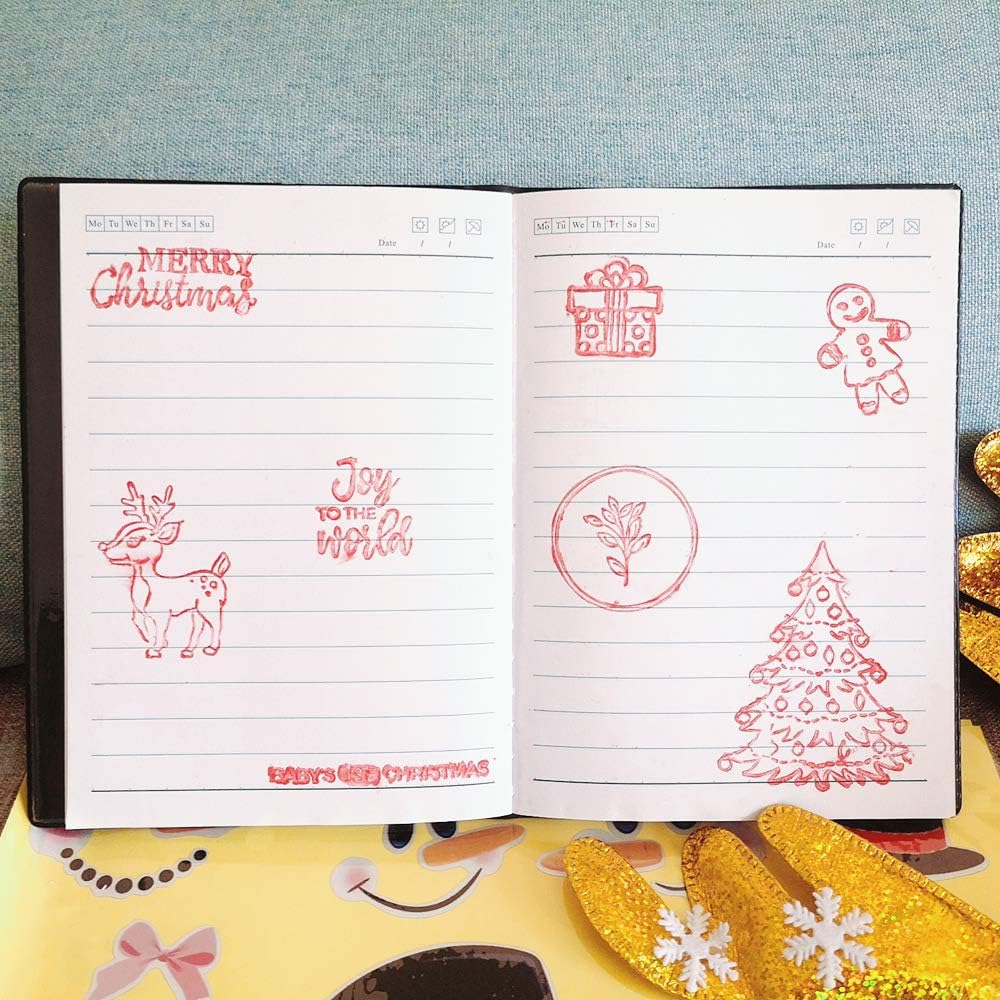Kiddale Christmas Theme Clear Silicone Stamps Christmas Crafts Stamps for Card/Paper Craft Making Decor DIY Christmas Scrapbooking Photo Album