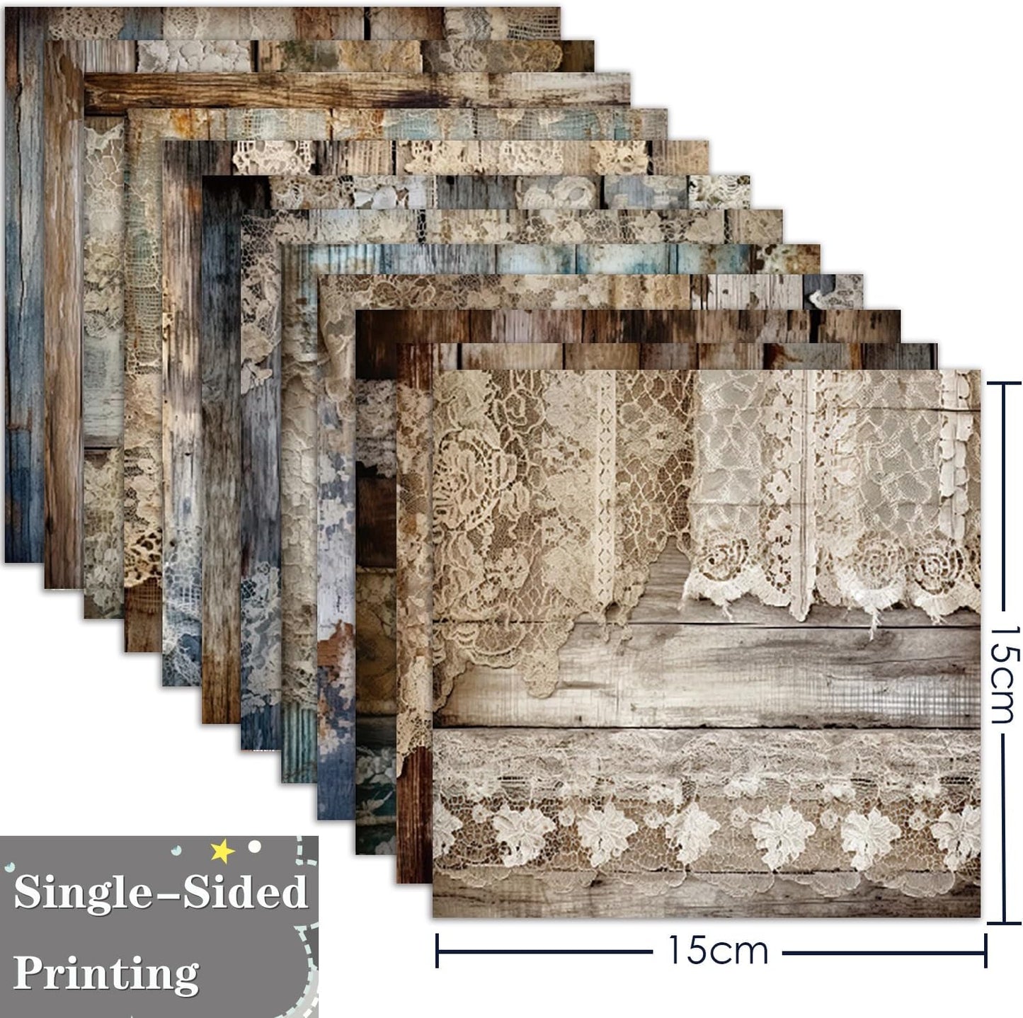 YASMEN Scrapbook Paper Pad 6"6" - 24Pcs Scrapbooking Supplies Kit, Single-Sided Patterned Cardstock Pads for Card Making, Designer Planner Journals, Background Borders, Greeting Cards, Junk Journal