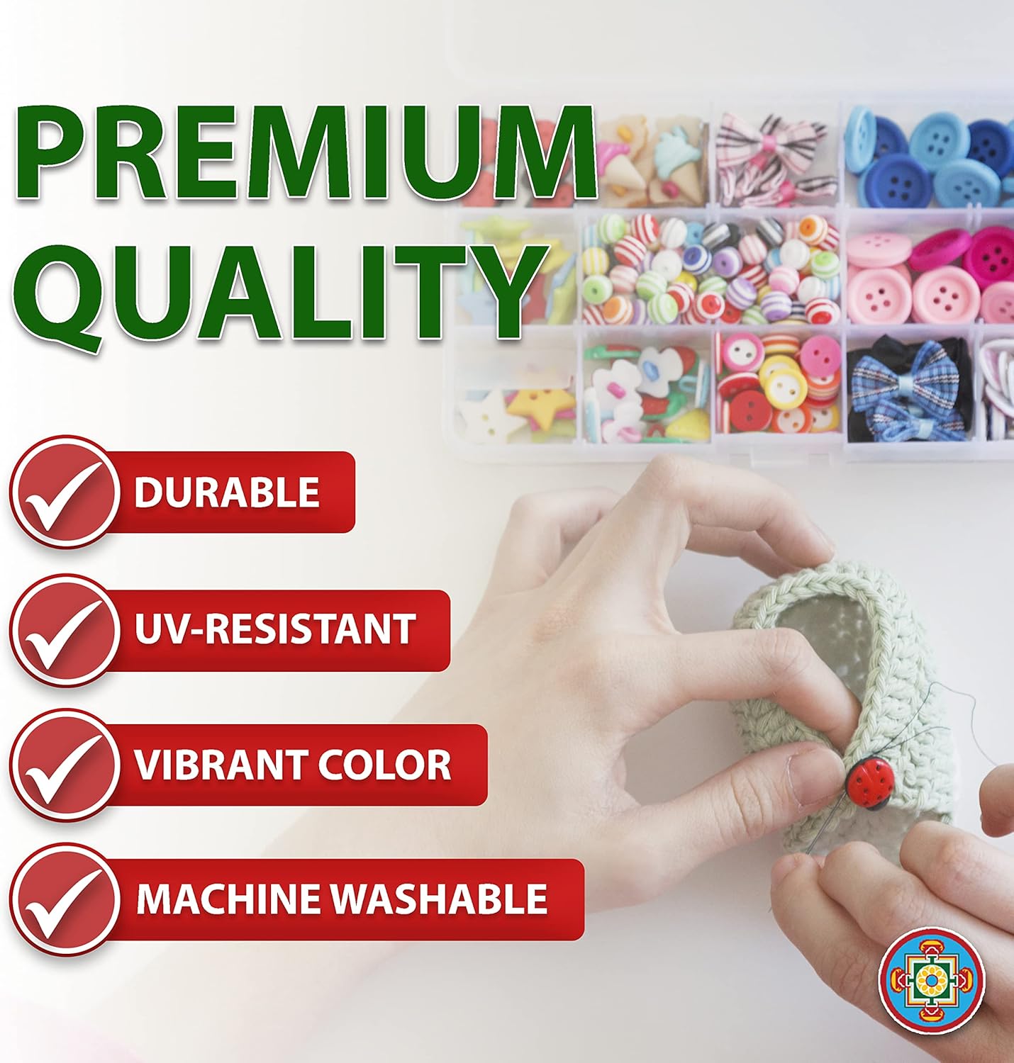 Mandala Crafts Bonded Nylon Thread Coral Heavy Duty Sewing Thread - 1500 YDs Size 69 210D T70 Tex 70 Thread for Leather Jeans Weaving Outdoor Marine Upholstery